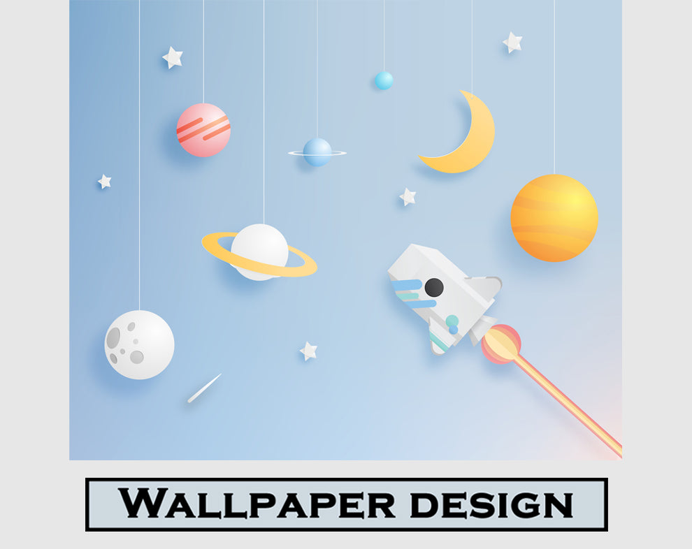 3D Mural Space Theme 3D Wallpaper