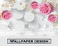 Pink rose floral wallpaper - view 5