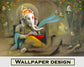 Lord Ganesha 3D mural wallpaper for wall - view 6