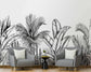 Black and white tropical forest wallpaper - view 6