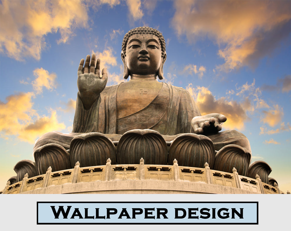 Big Buddha customized wallpaper for wall, 3d Buddha wallpaper mural