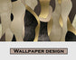 Abstract Golden Black Creamy Modern Wallpaper