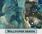 Blue marble ink abstract wallpaper - view 6