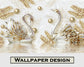Swans And Pearls wall covering Jewelry Wallpaper