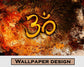 Burning Om symbol spiritual wallpaper - view 5