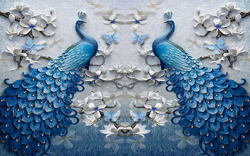 Peacock 3D Wall Art Wallpaper