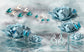 3D shiny spheres and carved flowers wall mural - view 5