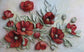 Red flower 3D mural wallpaper - view 5
