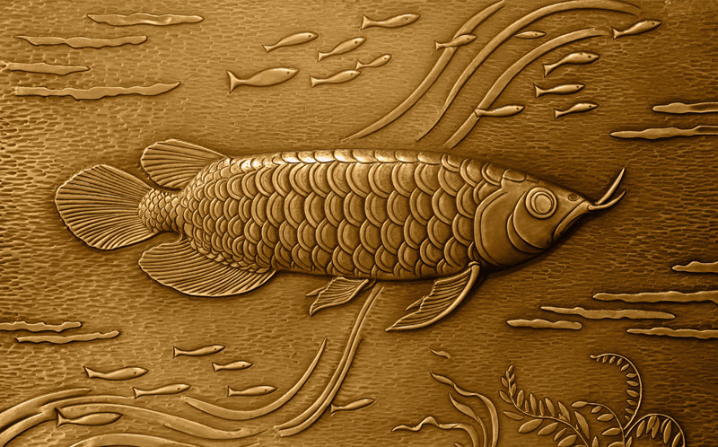 Gold Work Fish 3d Gold Fish Wallpaper