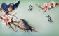 3D blue birds on branch wallpaper - view 3