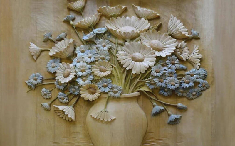 3D Flower Painting Wallpaper