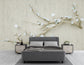 3D white floral design wallpaper - view 3