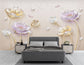 3D floral with gems wall art wallpaper - view 3