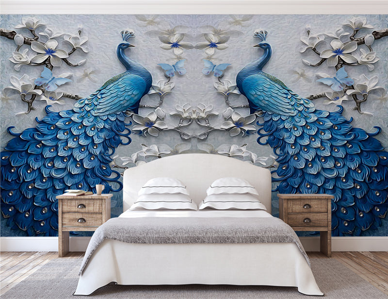 Peacock 3D Wall Art Wallpaper