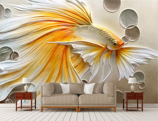 Goldfish 3D Wall Mural