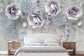 Bedroom - 3D Flower Lavender Custom Wallpaper