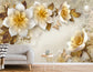3D lily flower wall mural wallpaper