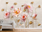 Decorative 3D floral wallpaper