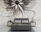 Abstract 3D beige floral wallpaper - view 3