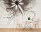 Abstract 3D beige floral wallpaper - view 4