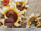 3d Wall Mural Sunflower Wallpaper