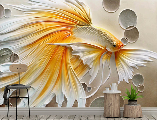 Goldfish 3D Wall Mural