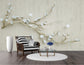 3D white floral design wallpaper