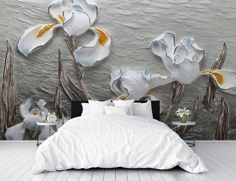 White Flower Design Wallpaper