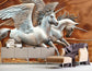 3D white horses wallpaper - view 2
