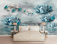 3D shiny spheres and carved flowers wall mural - view 4
