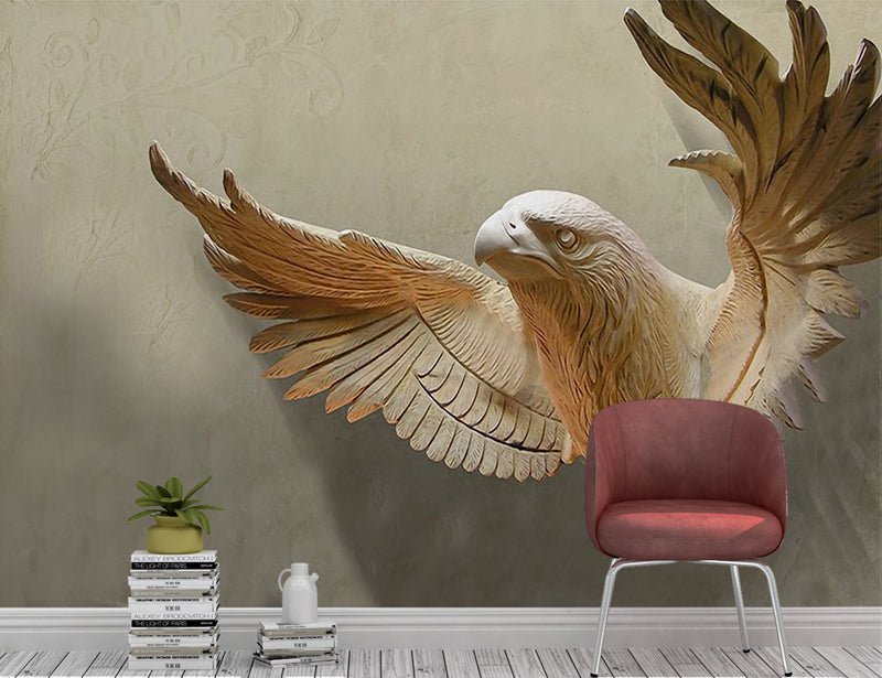 3D Eagle Mural Wallpaper for Walls
