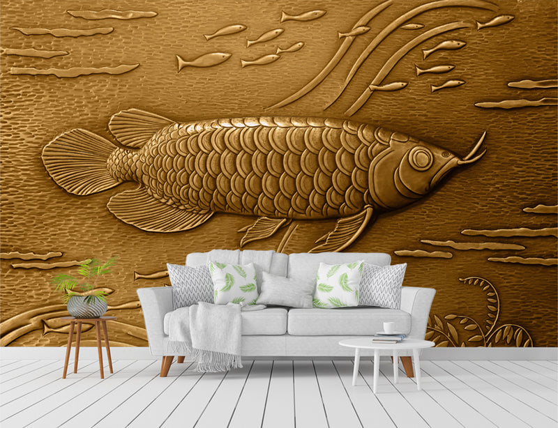 3d gold fish wallpaper