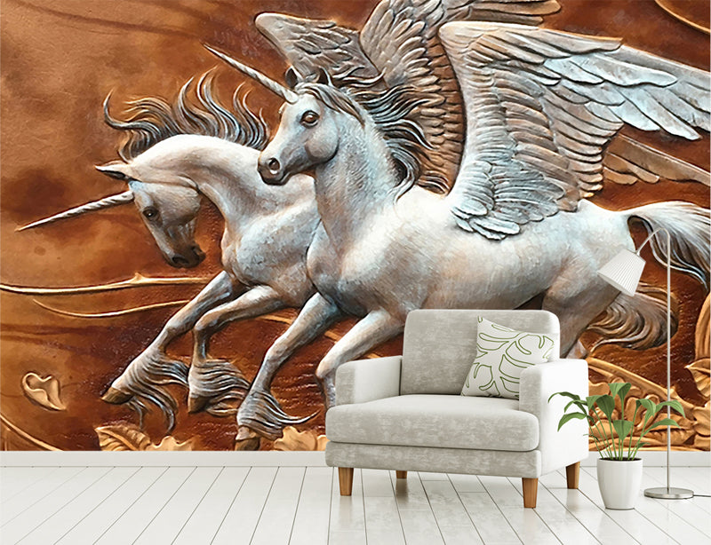3d Horses Wallpaper | White Horses Wallpaper