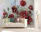 Red flower 3D mural wallpaper - view 4