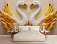 Bedroom - New Luxury Swan Bird 3D Wall Mural