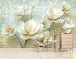 3D magnolia flowers wallpaper - view 2