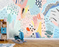 Pastel colours kids room nursery wallpaper - view 2