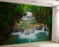 Waterfall green nature landscape wallpaper
