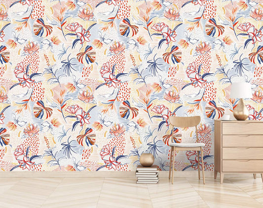 Colourfull Tropical Palm Forest Wallpaper Rolls