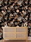 Dark Botanical Pink Rose Wallpaper Rolls for bedroom and living room