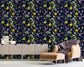 Dark navy blue Botanical Wallpaper