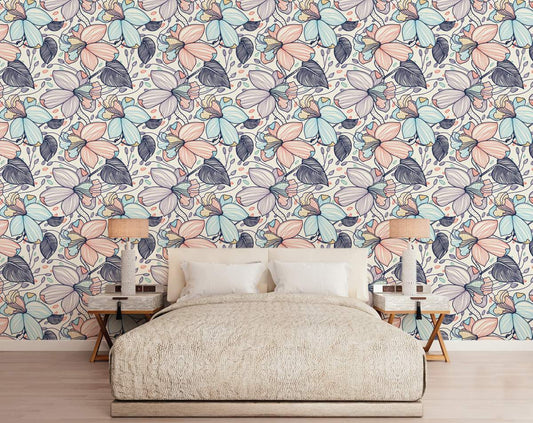 Floral Pattern Wallpaper Rolls For Bedroom, and Living Room