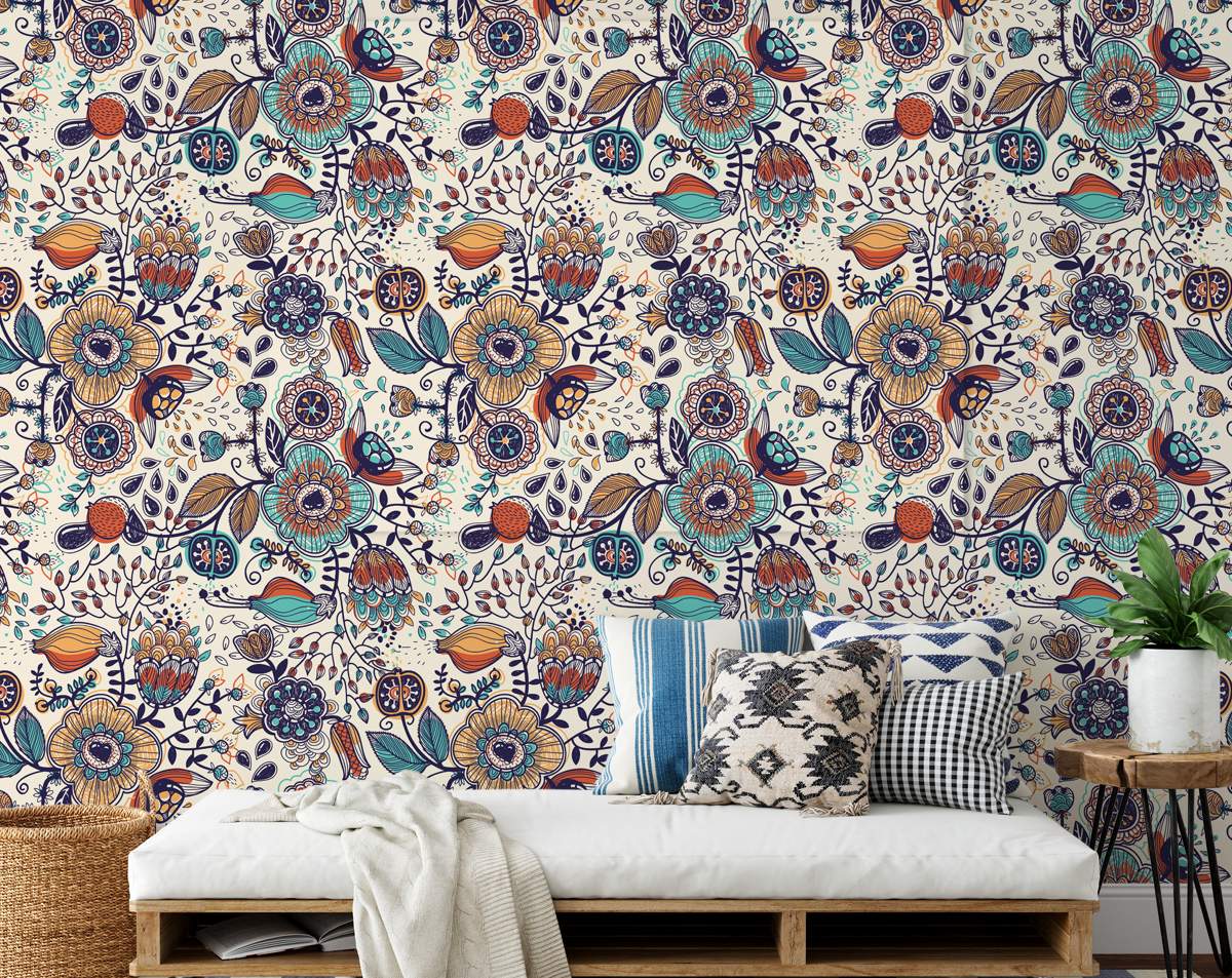 Colourfull Wall Painting Wallpaper Rolls
