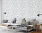 Grey feather white background wallpaper