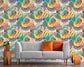 Abstract Tropical Leaves Color Wallpaper Rolls