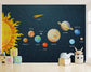 Solar system 3D wallpaper for kids room