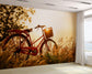 3D bicycle wall mural