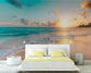 Bedroom - Sunset Beach View 3D Wallpaper