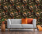 Vintage Mushrooms Forest Wallpaper
