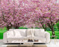 Pink Flowers Tree Forest Wallpaper